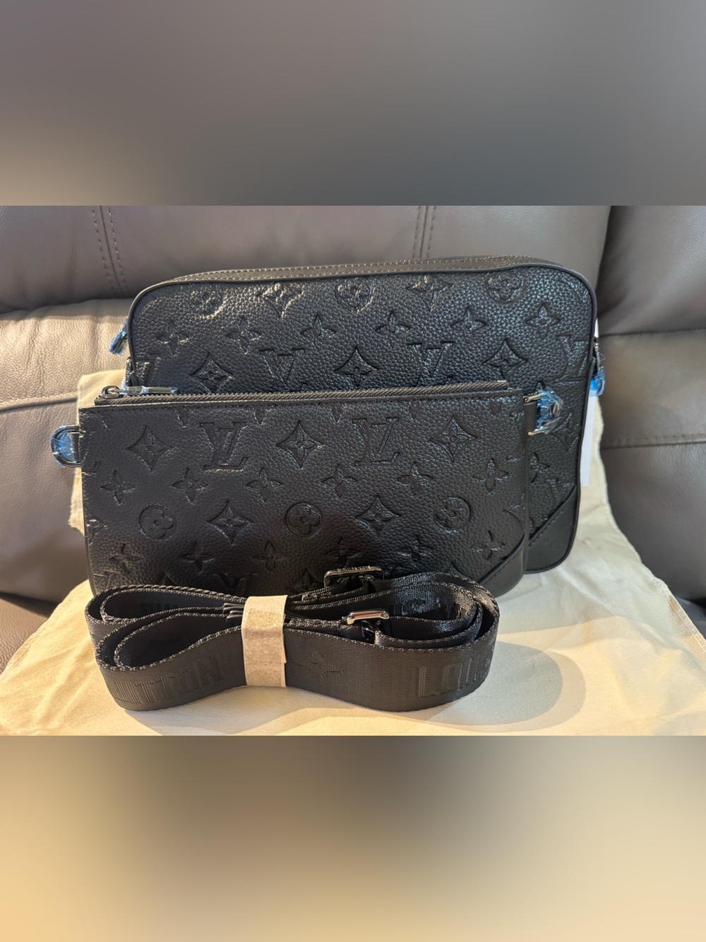 Monogram pebble 2 in 1 Messenger/crossbody Bag